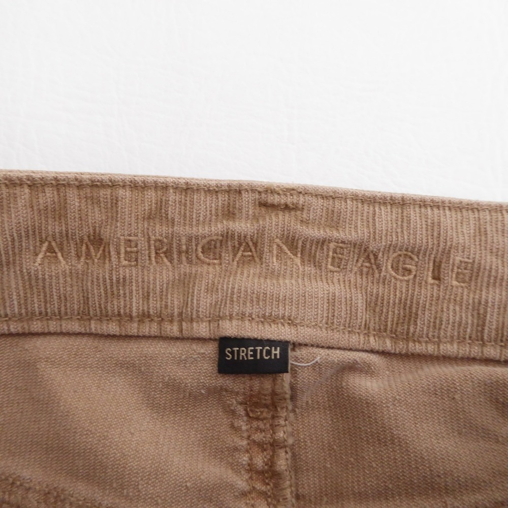 American Eagle Women Pants Tan Corduroy Flare Button Fly Size 2 - Picture 7 of 9